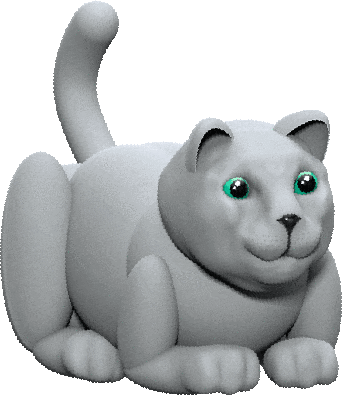 weird 3d gray cat
