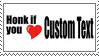 honk if you heart custom text