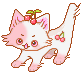 pink cherry themed kitten