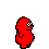 bouncing red creature